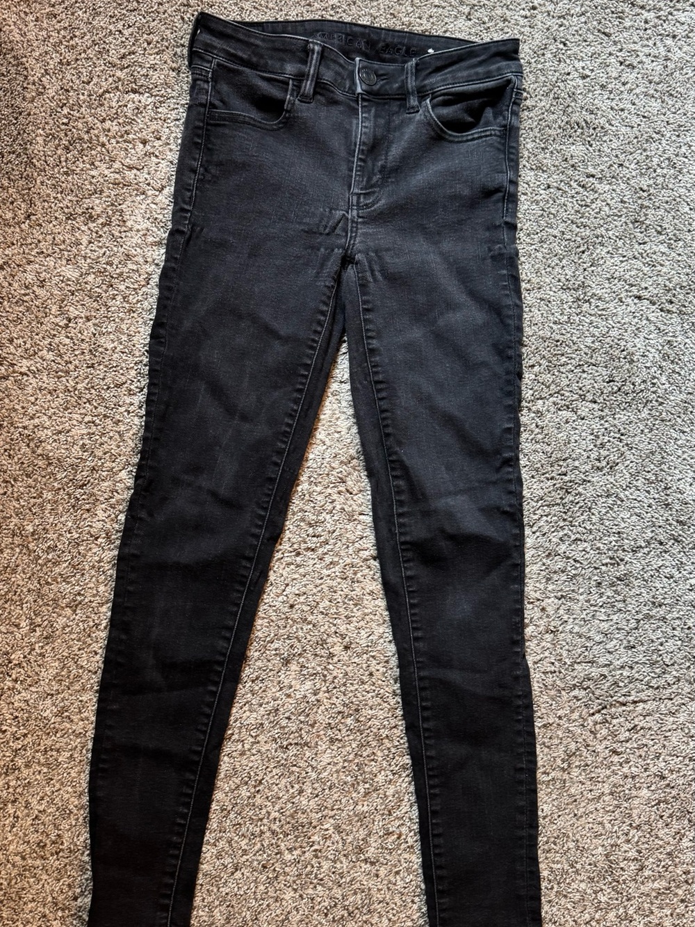 American Eagle Outfitters Black High-Rise Skinny Jeans